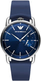 Buy Shop Emporio Armani Aviator Quartz Blue Dial Blue Leather Strap Watch For Men - AR11335 USA Online