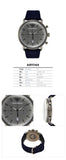 Buy Shop Emporio Armani Aviator Quartz Grey Dial Blue Fabric Strap Watch For Men - AR11144 USA Online