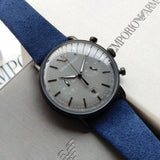 Buy Shop Emporio Armani Aviator Quartz Grey Dial Blue Fabric Strap Watch For Men - AR11144 USA Online