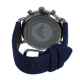 Buy Shop Emporio Armani Aviator Quartz Grey Dial Blue Fabric Strap Watch For Men - AR11144 USA Online