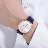 Buy Shop Emporio Armani Aviator Silver Dial Blue Leather Strap Watch For Men - AR11123 USA Online