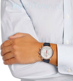 Buy Shop Emporio Armani Aviator Silver Dial Blue Leather Strap Watch For Men - AR11123 USA Online