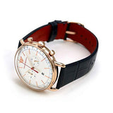 Buy Shop Emporio Armani Aviator Silver Dial Blue Leather Strap Watch For Men - AR11123 USA Online