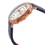 Buy Shop Emporio Armani Aviator Silver Dial Blue Leather Strap Watch For Men - AR11123 USA Online