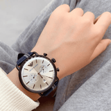 Buy Shop Emporio Armani Aviator Silver Dial Two Tone Leather Strap Watch for Men - AR11202 USA Online