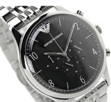Buy Shop Emporio Armani Beta Chronograph Black Dial Steel Strap Watch For Men - AR1863 USA Online