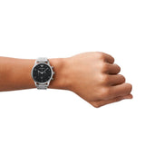 Buy Shop Emporio Armani Beta Chronograph Black Dial Steel Strap Watch For Men - AR1863 USA Online