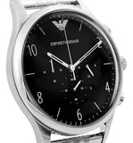 Buy Shop Emporio Armani Beta Chronograph Black Dial Steel Strap Watch For Men - AR1863 USA Online