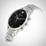 Buy Shop Emporio Armani Beta Chronograph Black Dial Steel Strap Watch For Men - AR1863 USA Online