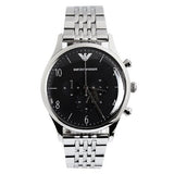 Buy Shop Emporio Armani Beta Chronograph Black Dial Steel Strap Watch For Men - AR1863 USA Online