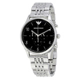 Buy Shop Emporio Armani Beta Chronograph Black Dial Steel Strap Watch For Men - AR1863 USA Online
