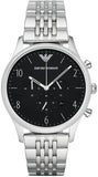 Buy Shop Emporio Armani Beta Chronograph Black Dial Steel Strap Watch For Men - AR1863 USA Online
