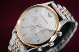 Buy Shop Emporio Armani Beta Chronograph Grey Dial Two Tone Steel Strap Watch For Men - AR1864 USA Online