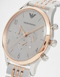 Buy Shop Emporio Armani Beta Chronograph Grey Dial Two Tone Steel Strap Watch For Men - AR1864 USA Online