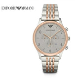 Buy Shop Emporio Armani Beta Chronograph Grey Dial Two Tone Steel Strap Watch For Men - AR1864 USA Online