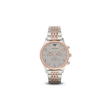 Buy Shop Emporio Armani Beta Chronograph Grey Dial Two Tone Steel Strap Watch For Men - AR1864 USA Online