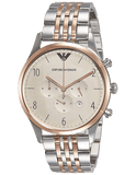 Buy Shop Emporio Armani Beta Chronograph Grey Dial Two Tone Steel Strap Watch For Men - AR1864 USA Online
