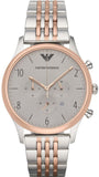 Buy Shop Emporio Armani Beta Chronograph Grey Dial Two Tone Steel Strap Watch For Men - AR1864 USA Online