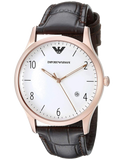 Buy Shop Emporio Armani Beta Chronograph White Dial Brown Leather Strap Watch For Men - AR1915 USA Online