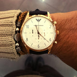 Buy Shop Emporio Armani Beta Chronograph White Dial Brown Leather Strap Watch For Men - AR1915 USA Online