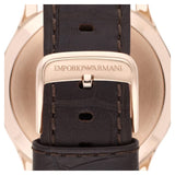Buy Shop Emporio Armani Beta Chronograph White Dial Brown Leather Strap Watch For Men - AR1915 USA Online