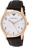 Buy Shop Emporio Armani Beta Chronograph White Dial Brown Leather Strap Watch For Men - AR1915 USA Online