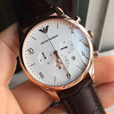 Buy Shop Emporio Armani Beta Chronograph White Dial Brown Leather Strap Watch For Men - AR1916 USA Online