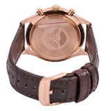 Buy Shop Emporio Armani Beta Chronograph White Dial Brown Leather Strap Watch For Men - AR1916 USA Online