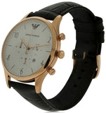 Buy Shop Emporio Armani Beta Chronograph White Dial Brown Leather Strap Watch For Men - AR1916 USA Online