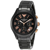 Buy Shop Emporio Armani Chronograph Black Ceramic Stainless Steel Dial Watch For Women - AR1411 USA Online