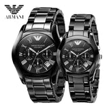 Buy Shop Emporio Armani Black Ceramic Dial Ceramic Strap Watch For Women - AR1401 USA Online