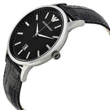 Buy Shop Emporio Armani Renato Black Dial Leather Strap Watch For Men - AR2411 USA Online