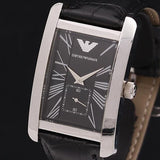 Buy Shop Emporio Armani Black Dial Black Leather Strap Watch For Men - AR0143 USA Online