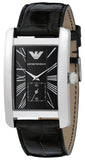 Buy Shop Emporio Armani Black Dial Black Leather Strap Watch For Men - AR0143 USA Online