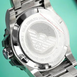 Buy Shop Emporio Armani Bracelet Collection Black Dial Silver Steel Strap Watch For Men - AR5970 USA Online
