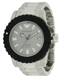 Buy Shop Emporio Armani Bracelet Collection Black Dial Silver Steel Strap Watch For Men - AR5970 USA Online