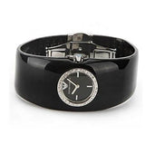 Buy Shop Emporio Armani Casual Analog Black Dial Black Leather Strap Watch For Women - AR0739 USA Online