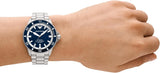 Buy Shop Emporio Armani cBlue Dial Silver Steel Strap Watch for Men - AR60079 USA Online