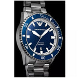 Buy Shop Emporio Armani cBlue Dial Silver Steel Strap Watch for Men - AR60079 USA Online