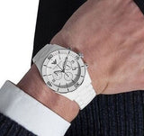 Buy Shop Emporio Armani Ceramic Chronograph White Dial White Ceramic Strap Watch For Men - AR1424 USA Online