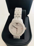 Buy Shop Emporio Armani Ceramic White Dial White Ceramic Bracelet Watch For Women - AR1477 USA Online