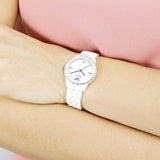 Buy Shop Emporio Armani Ceramic White Dial White Ceramic Bracelet Watch For Women - AR1477 USA Online