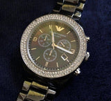 Buy Shop Emporio Armani Ceramica Black Dial Black Ceramic Strap Watch For Men - AR1455 USA Online