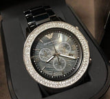 Buy Shop Emporio Armani Ceramica Black Dial Black Ceramic Strap Watch For Men - AR1455 USA Online