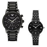 Buy Shop Emporio Armani Ceramica Black Dial Black Ceramic Strap Watch For Women - AR1487 USA Online