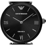 Buy Shop Emporio Armani Ceramica Black Dial Black Ceramic Strap Watch For Women - AR1487 USA Online