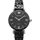 Buy Shop Emporio Armani Ceramica Black Dial Black Ceramic Strap Watch For Women - AR1487 USA Online