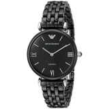 Buy Shop Emporio Armani Ceramica Black Dial Black Ceramic Strap Watch For Women - AR1487 USA Online