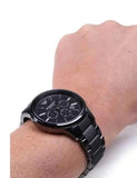 Buy Shop Emporio Armani Ceramica Chronograph Black Dial Black Steel Strap Watch For Men - AR1451 USA Online