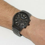 Buy Shop Emporio Armani Ceramica Chronograph Black Dial Black Steel Strap Watch For Men - AR1451 USA Online